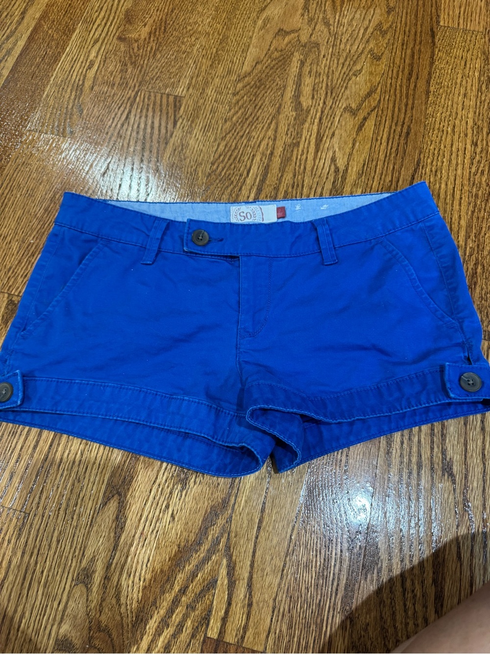 SO Blue Casual Cotton Blend Shorts size 7 juniors